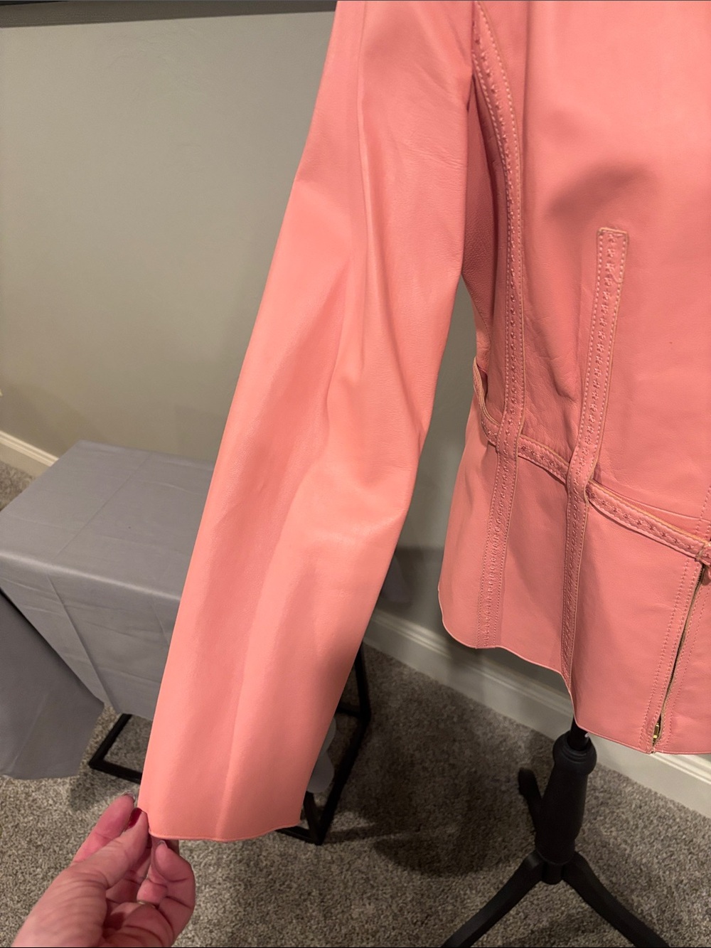 Vintage Don Caster Women's Pink Leather Jacket - Picture 6 of 9